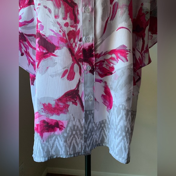 NWT-Allison Daley women’s petite Y neck floral print top - size PXL - Picture 5 of 8